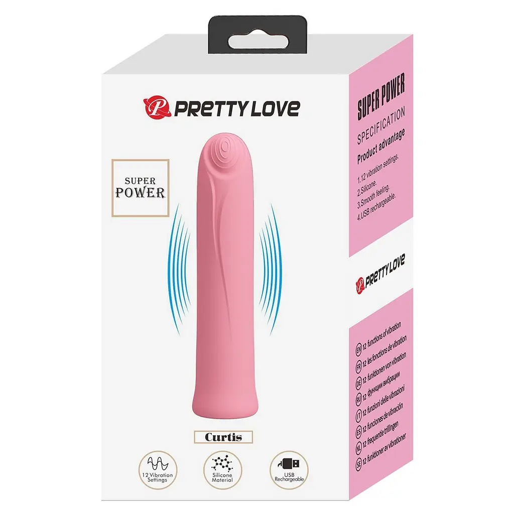 Вібратор Pretty Love Curtis 10.3 см рожевий - фото 8