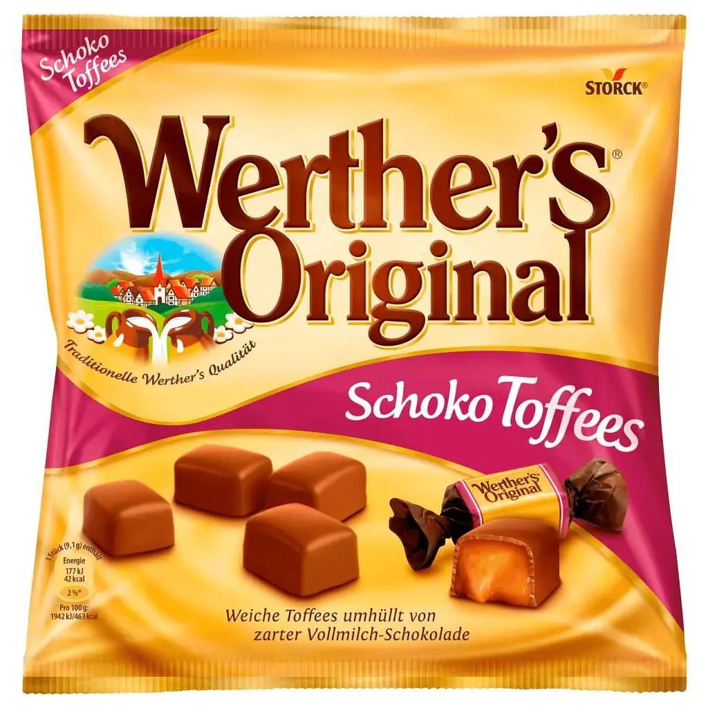 Цукерки Werther's Original Schoko Toffees 180 г (4014400925944)
