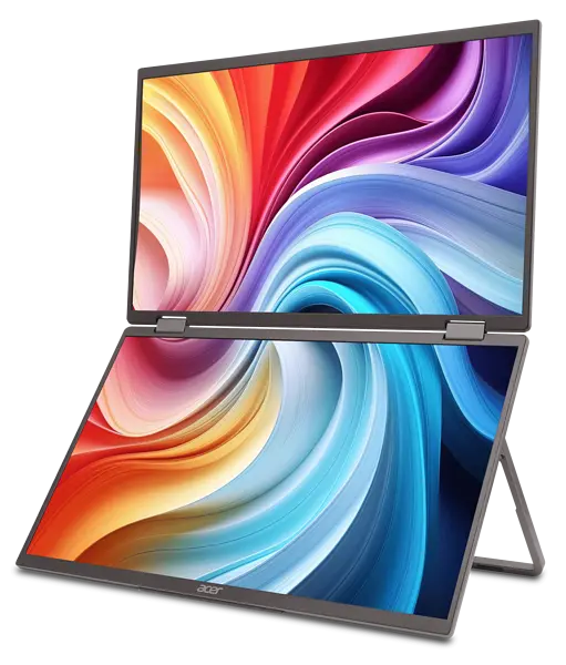 Монiтор 15.6" Acer Dual Portable PD163QTbmiuux (UM.ZP3EE.011) Black - фото 7