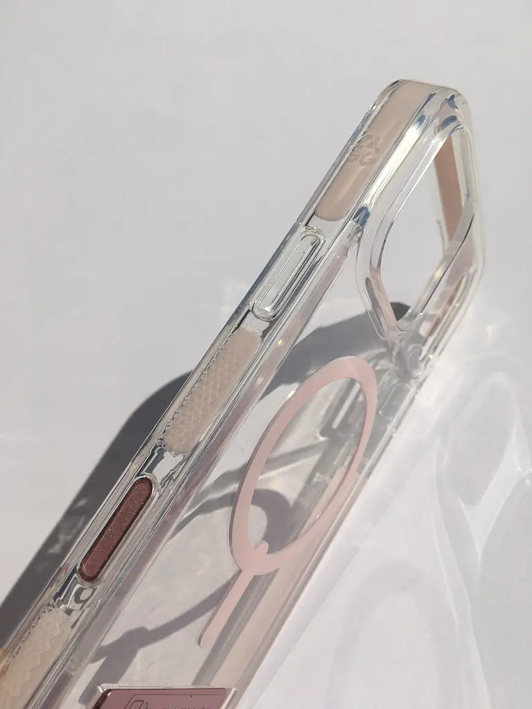 Чохол протиударний для iPhone 17 Pro Max ZAGG Gear4 Santa Cruz MagSafe KS Clear Case Прозорий з підставкою Рожевий - фото 9