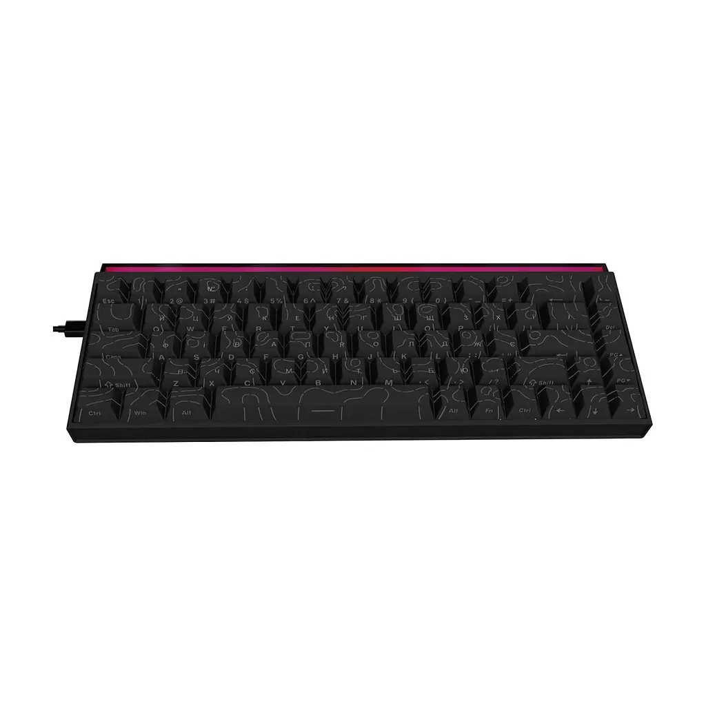 Клавіатура Ajazz NK68 Red Switch USB UA Black (NK68-R-S-B)