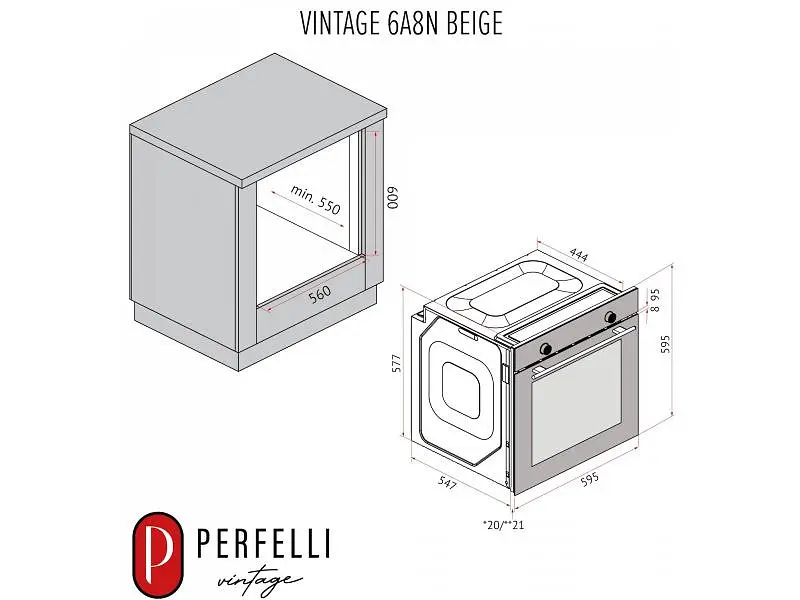 Духовка електрична Perfelli VINTAGE 6A8N BEIGE - фото 11