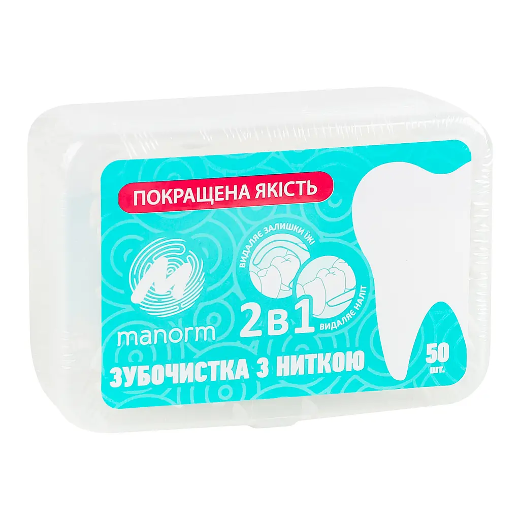 Зубочистка з освіжаючою ниткою Manorm 50 шт. - фото 2