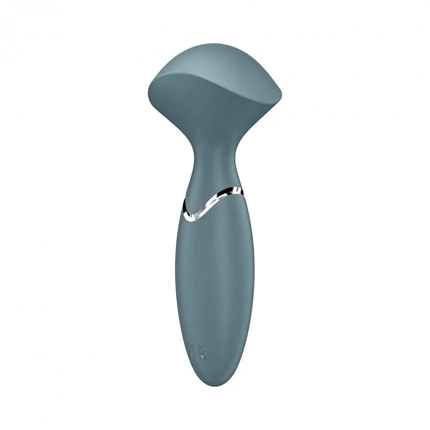 Вібромасажер Satisfyer Mini Wand-er, 16х6 см (сірий) - фото 4