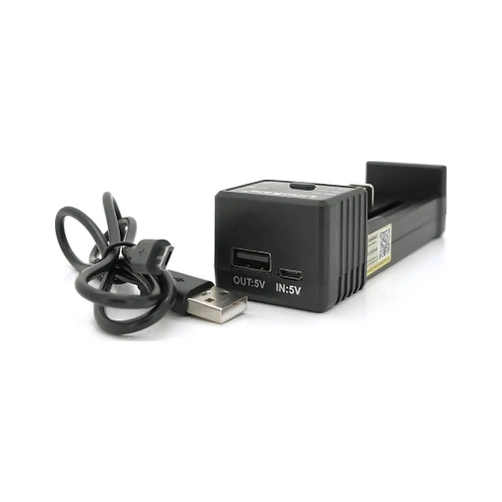 Зарядний пристрій для акумуляторів Liitokala 1 слот, LED-дисплей, USB, Li-ion/3.7 В/3.8 В, Li-Fe/3.2 В, Ni-MH/1.2 В (Lii-100C) - фото 3