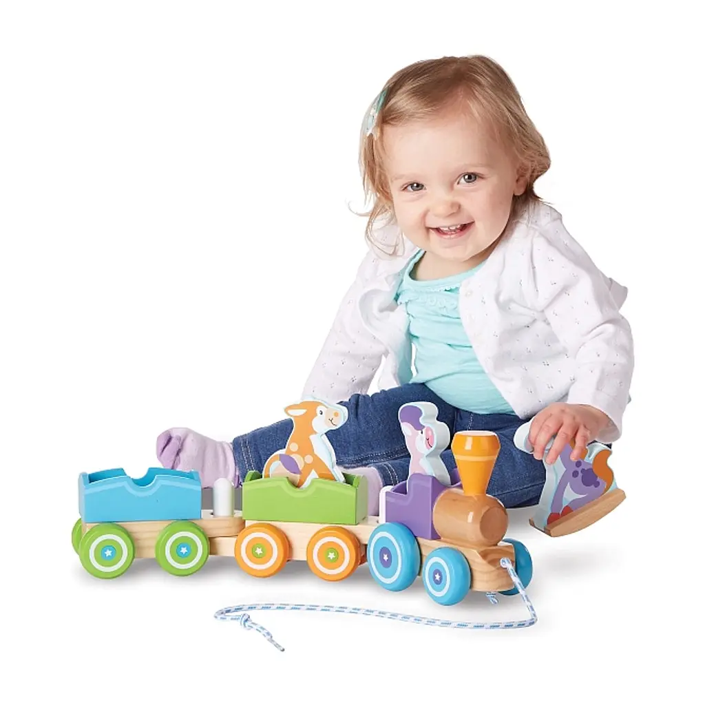 Игровой набор Melissa&Doug деревянный поезд с животными (MD14608) - фото 2