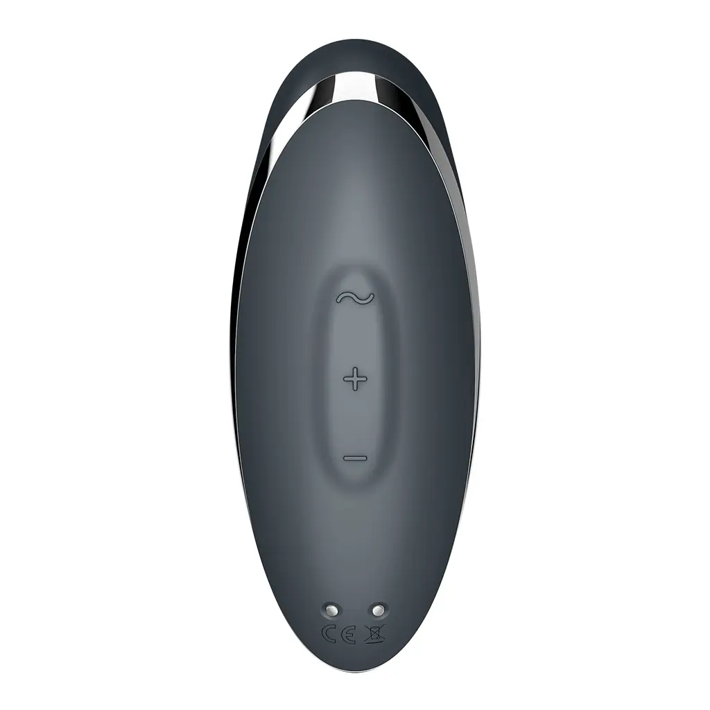 Вібростимулятор-пульсатор Satisfyer Tap & Climax 2 Grey, ефект постукування пальцем - фото 6