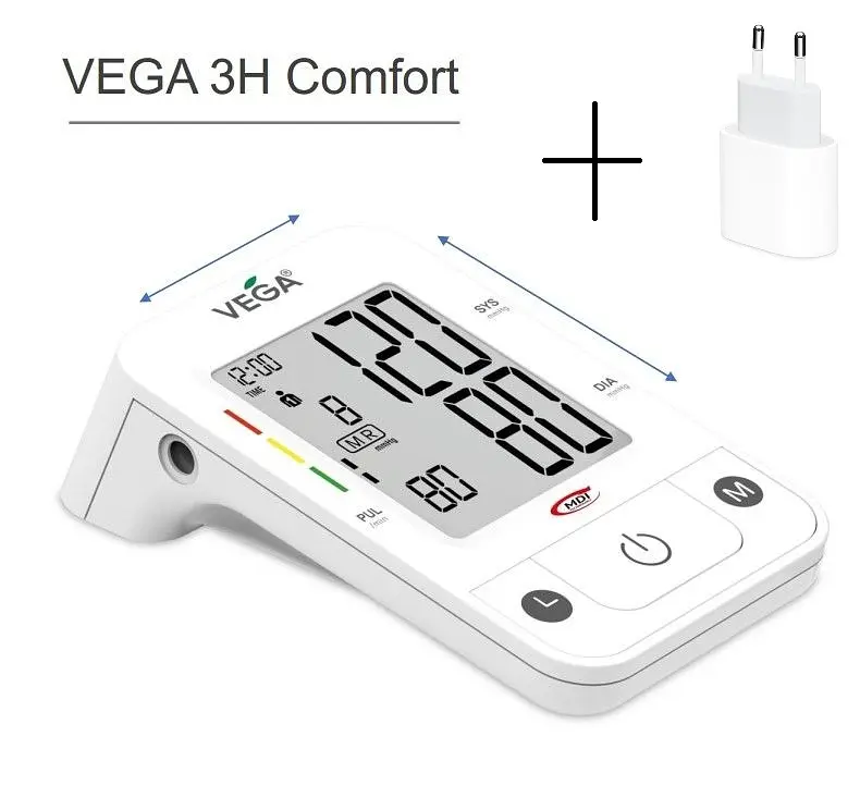 Тонометр Vega 3H Comfort автоматичний + Адаптер Type-C на плече - фото 3