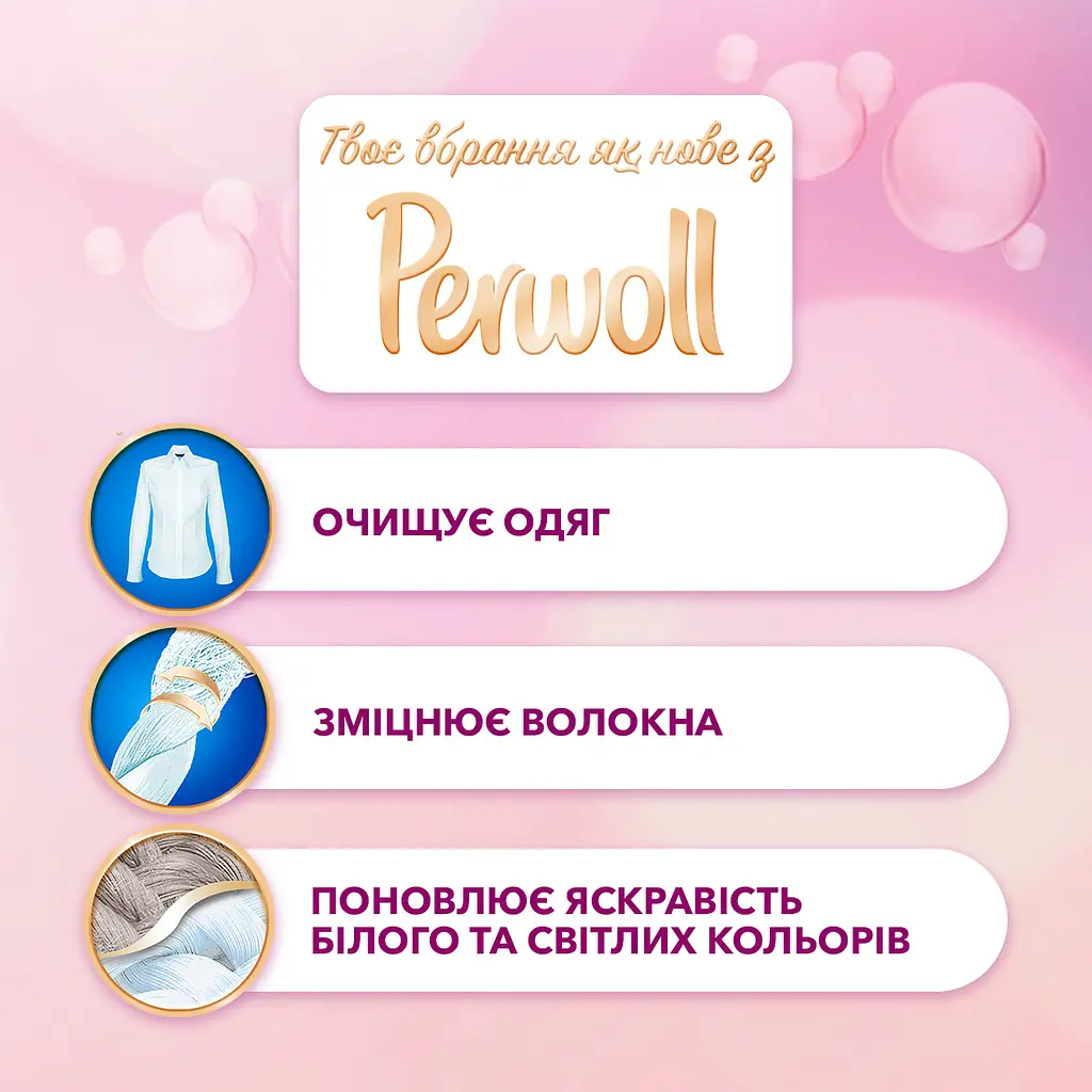 Засіб для прання Perwoll для білих речей, 1.8 л (793868) - фото 3