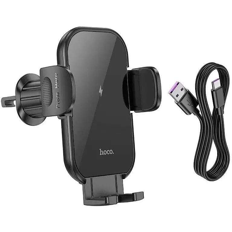 Держатель HOCO Journey Wireless Fast Charging HW4 (Air Outlet) - фото 7
