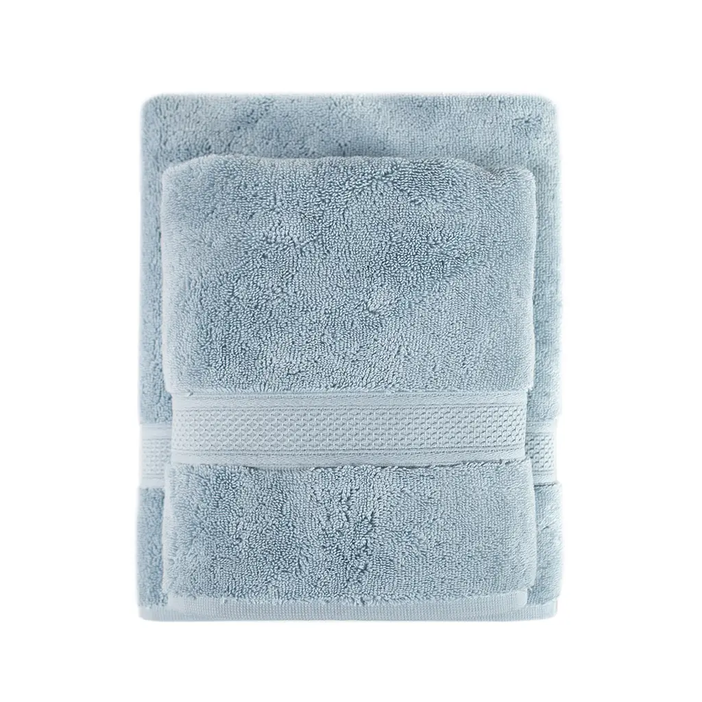 Полотенце махровое Lotus Home - Grand soft twist blue голубой 50x90 - фото 2