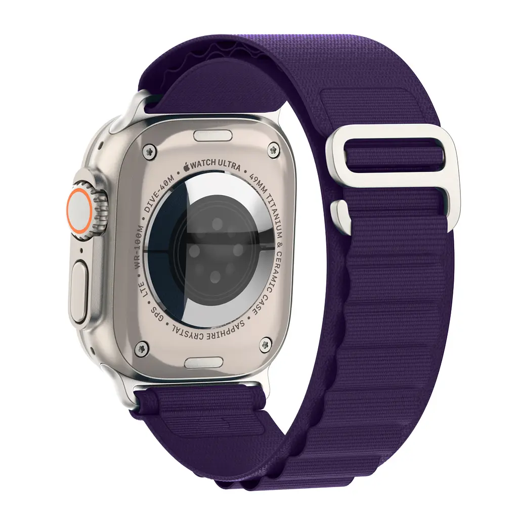 Ремінець для Apple Watch 42 (Series 11-10)/41/40/38, фіолетовий, Alpine Loop Alpina Band, тканинний поліестеровий ремінець для смарт-годин, дихаючий, для активного відпочинку та спорту, ArmorStandart (ARM74196) - фото 5