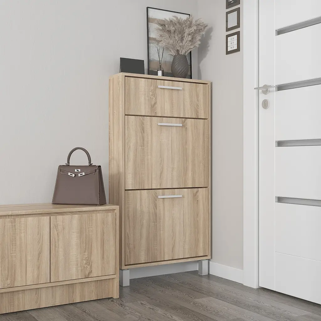 Полиця для взуття Flamecame підлогова на 3 шухляди з ДСП F-159 - фото 10