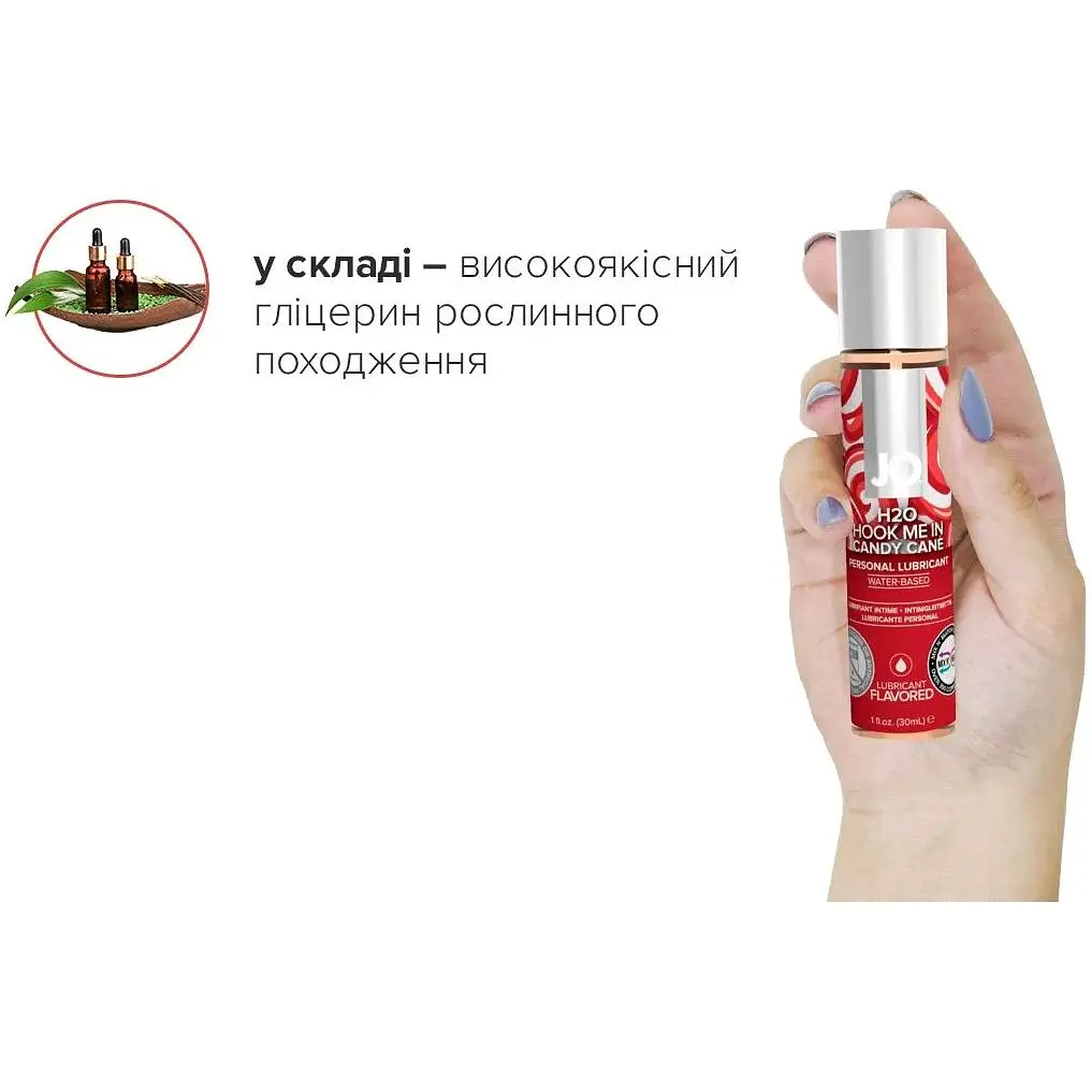 Лубрикант на водній основі System JO H2O - Candy Cane (30 мл) - фото 4