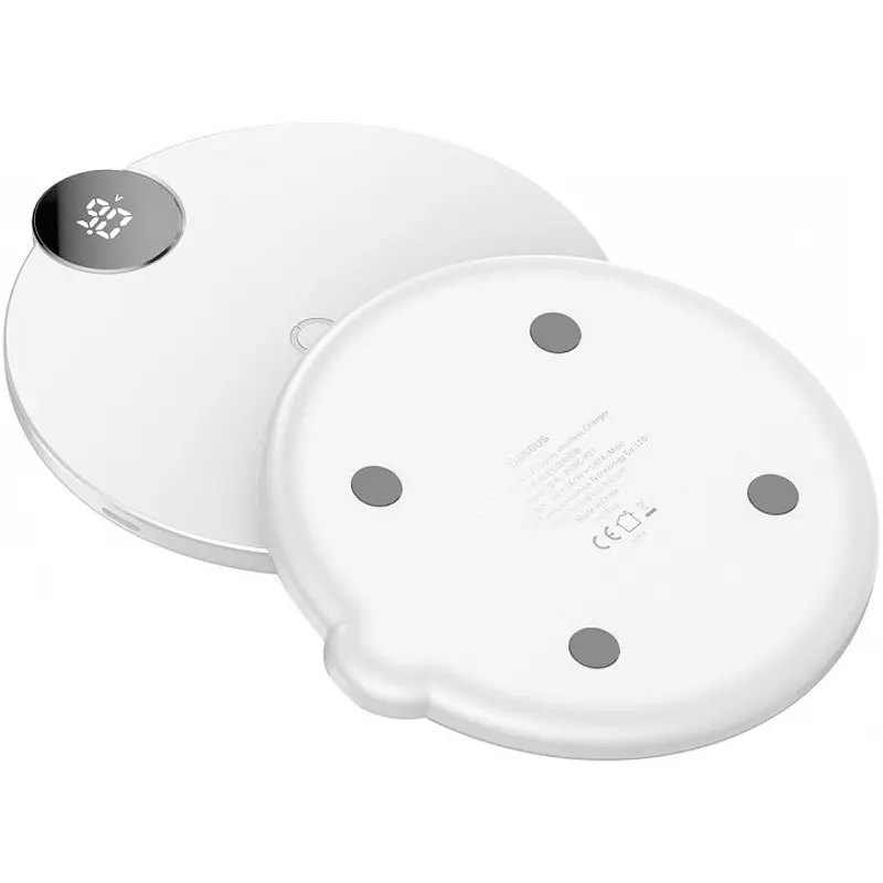 Бездротовий зарядний пристрій Baseus LED Display Wireless Charger 10W WXSX-02 White - фото 6