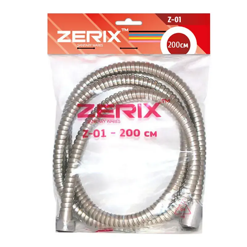 Шланг для душу Zerix Chr.Z-01 200 см ZX0200, Хром