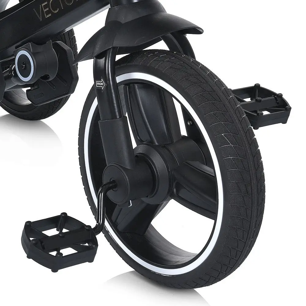 Велосипед El Camino ME 1162 VECTOR Black 3 кол. PU(12/10) оберт.сид.,гальма, скл.кермо, USB/BT, світло, сумка, чорний (6903317634606) - фото 4