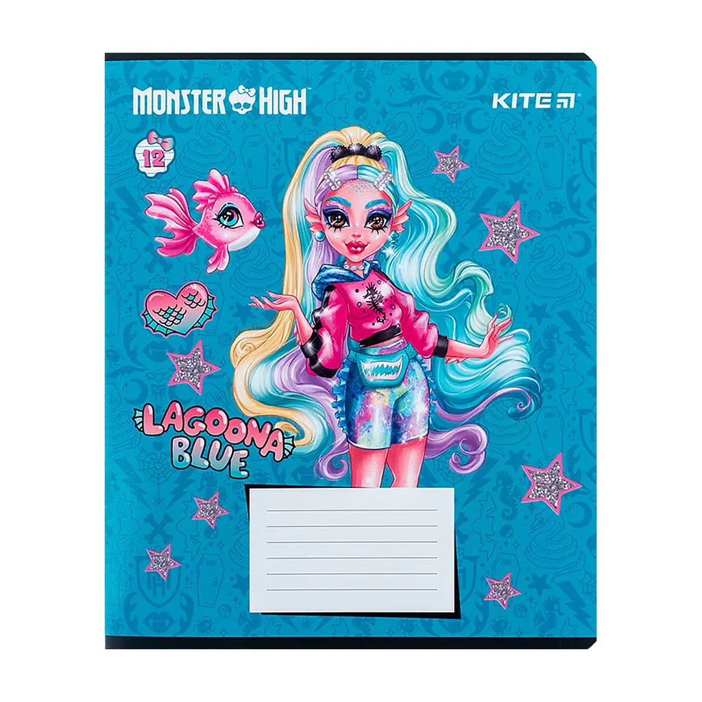 Зошит Kite Monster High 12 аркушів, лінія (MH24-234), в асортименті - фото 2