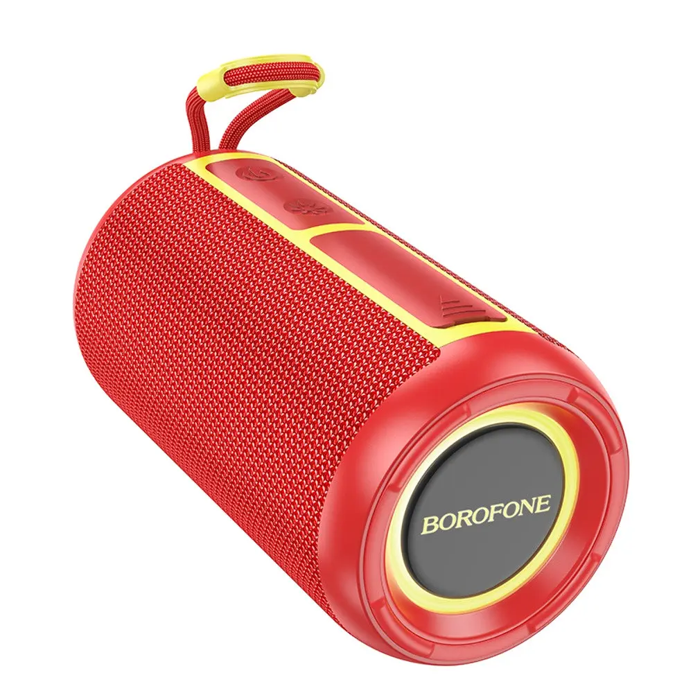 Портативна bluetooth колонка Borofone BR37 TWS з LED підсвічуванням червоний - фото 4