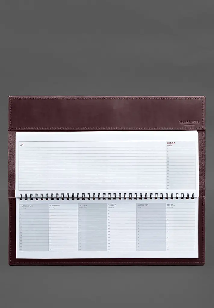 Настольный планер с блоком на бордовой пружине Crazy Horse - фото 4