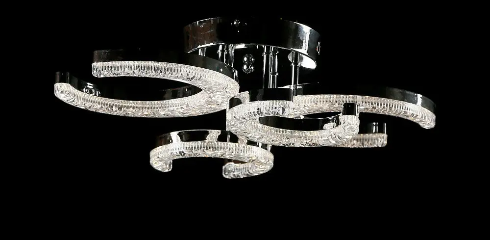 Світлодіодна люстра Splendid Ray L1654/2+2 LED (CH), білий, хром, 64 Вт, від 5-13 м² - фото 3