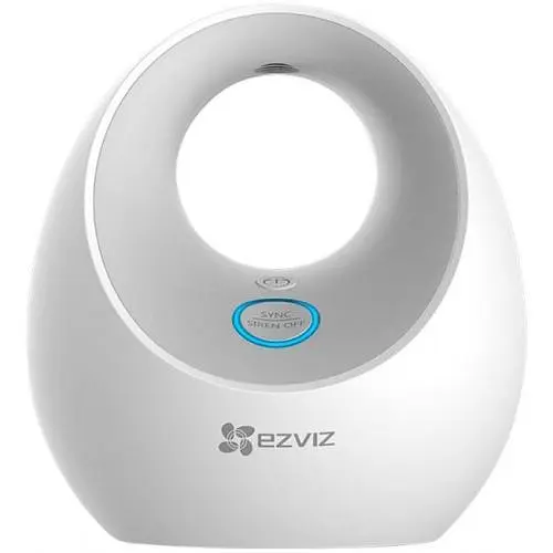 Базова Wi-Fi станція Ezviz для камер C3A CS-W2D, RJ45, Wi-Fi 2.4 ГГц, до 6 бездротових камер, 1x кпопка SYNC, 1x кпопка Power,