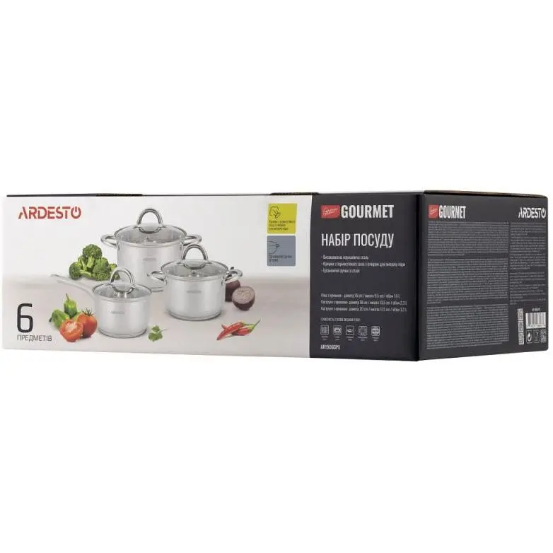 Набір каструль Ardesto Gemini Gourmet Andria (AR1906GPS) - фото 8