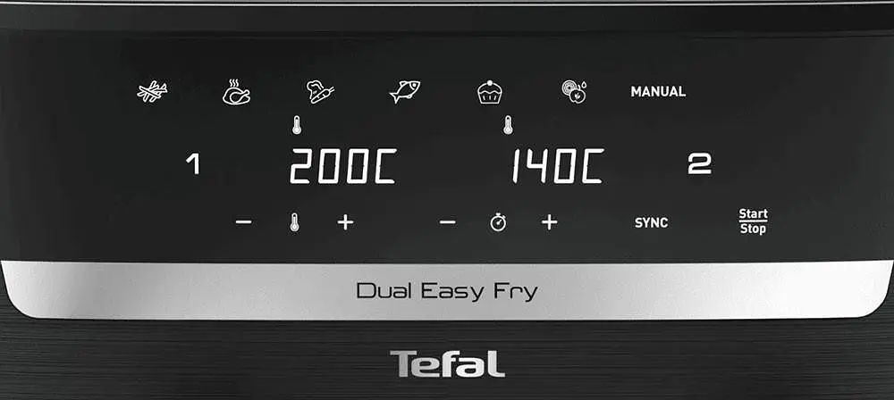 Мультипіч (аерофритюрниця) Tefal Dual Easy Fry EY901N10 - фото 3