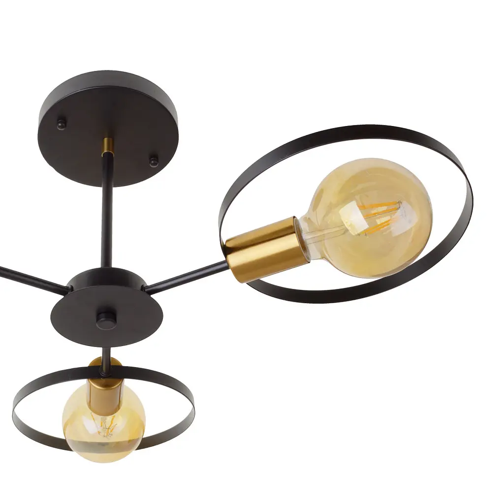 Люстра Brille потолочная лофт в спальню Е27 60W BK (BL-789S/3) - фото 4