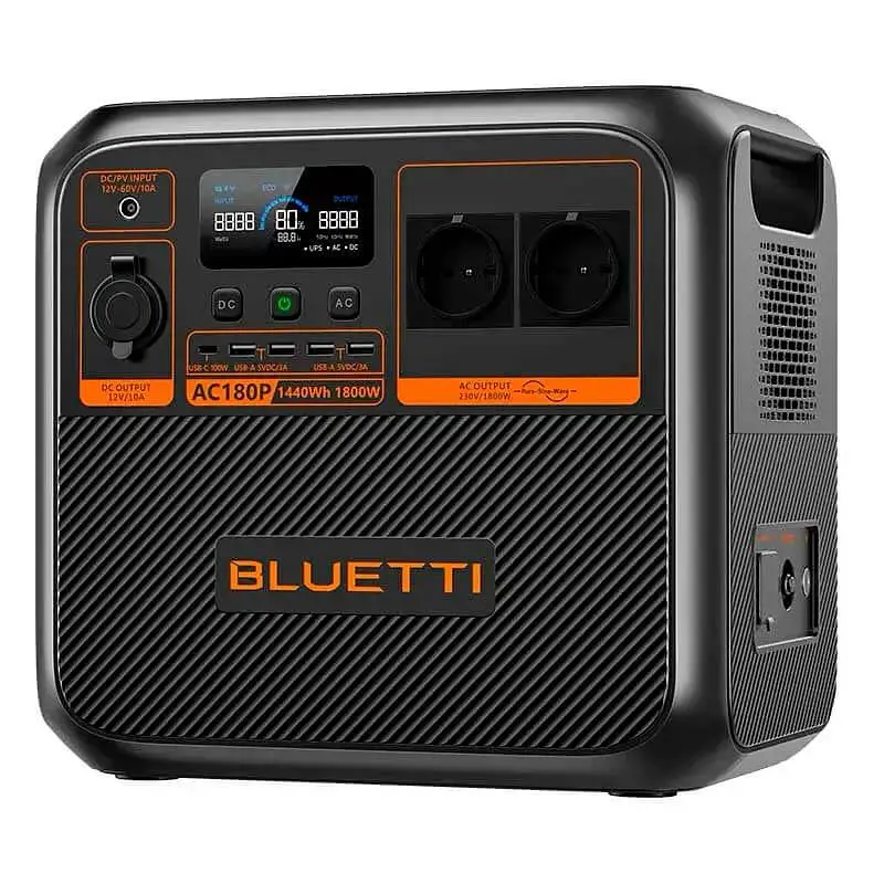 Портативна зарядна станція Bluetti AC180P LiFePO4, 1440 Вт/ч 1800 Вт (AC180P) - фото 2