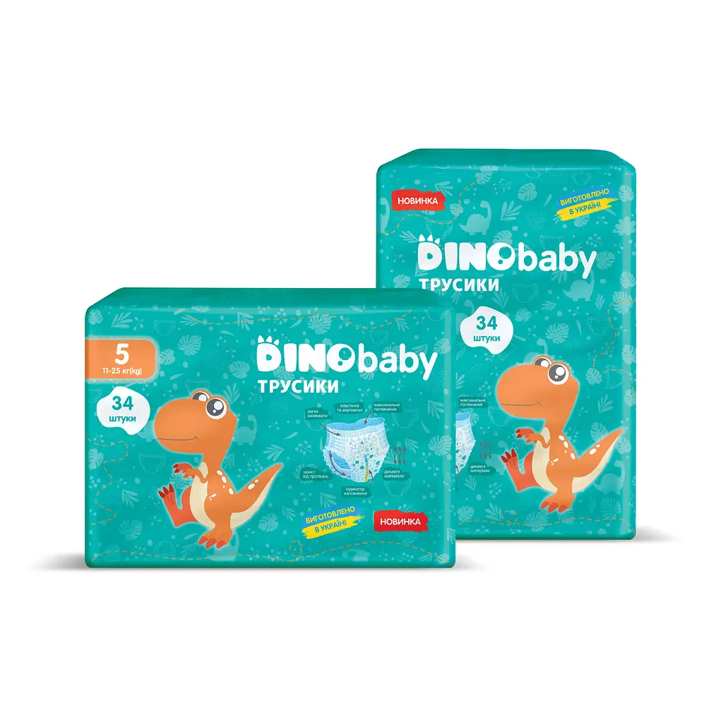 Подгузники-трусики Dino Baby 5 (11-25 кг), 34 шт. - фото 2
