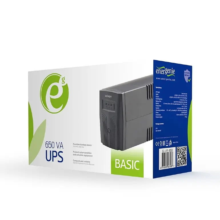 Джерело безребійного живлення EnerGenie EG-UPS-B650 650VA - фото 4