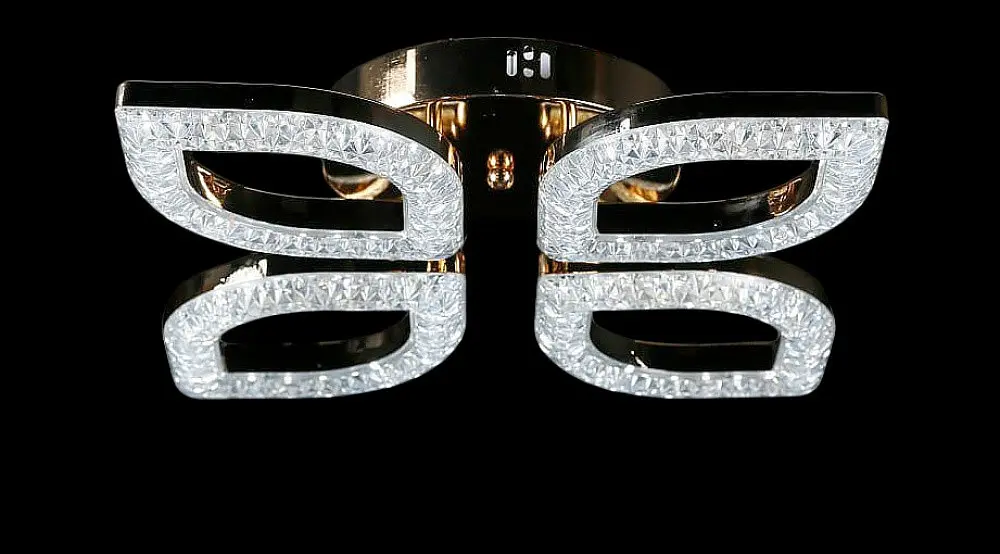 Люстра стельова LED Splendid Ray LT8005/4, 80W, золото, білий, сучасний стиль з пультом, димер - фото 2