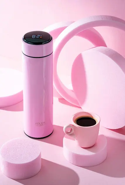 Термос питний з індикатором Adler AD-4506-pink-LED 473 мл рожевий - фото 4