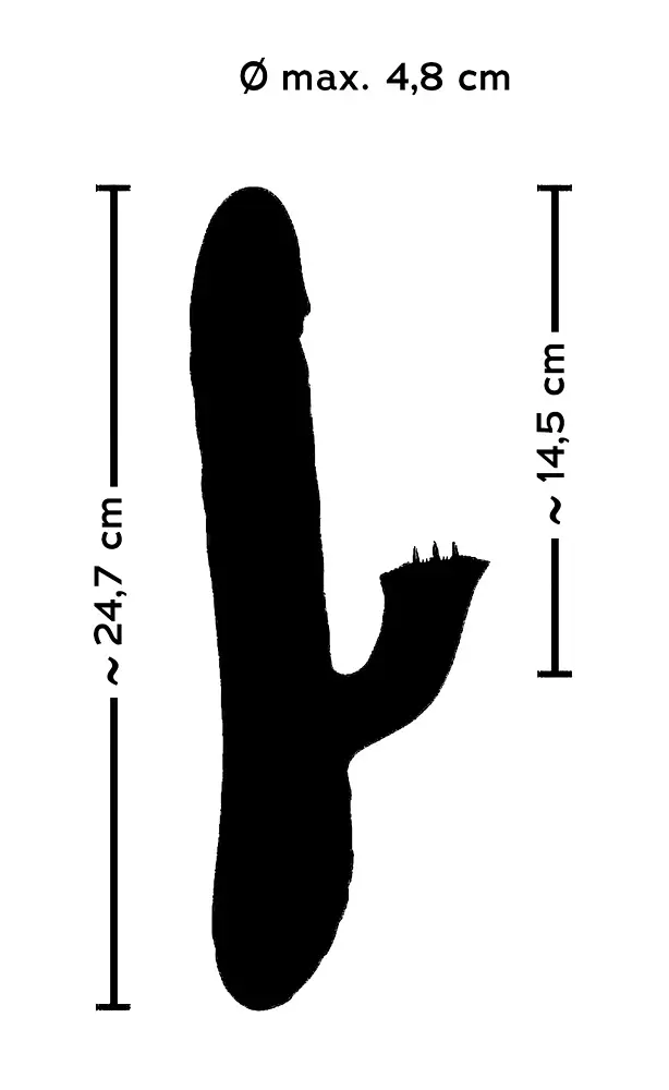 Вібратор-кролик Sweet Smile Thrusting Rotating 24.7 см фіолетовий - фото 4