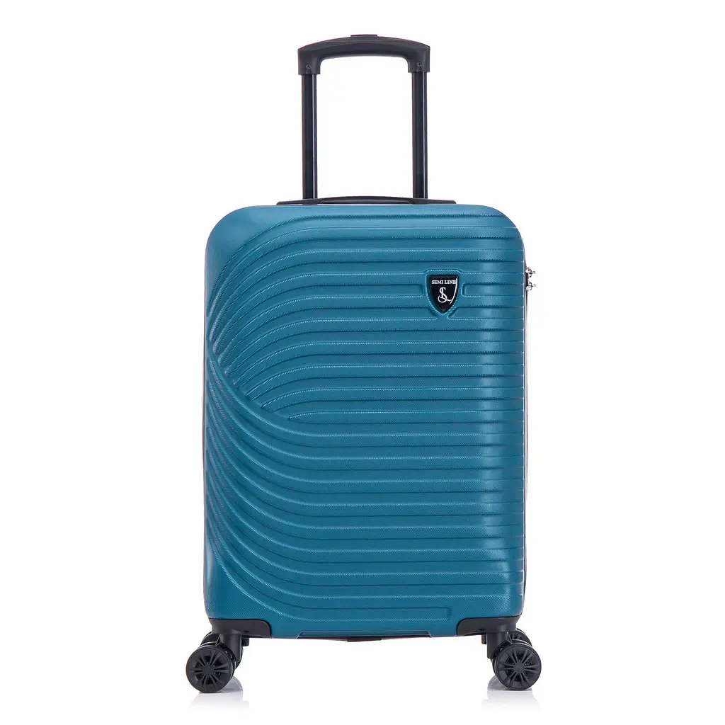 Валіза Semi Line 20 дюймів (S) дюймів (S) Blue, ABS пластик, 4 колеса 360°, кодовий замок, ручна поклажа, 41 л, синій - фото 2