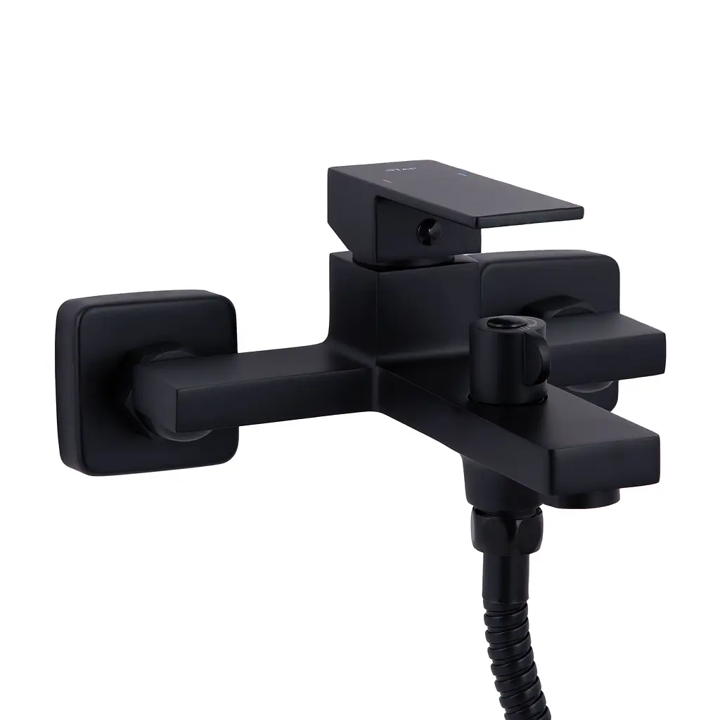 Змішувач для ванни Qtap Gemini (з душовим гарнітуром) QTGEM259BLM45682 Black Matt - фото 3