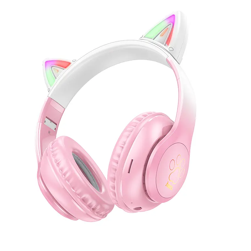Навушники Bluetooth Hoco W42 Cat Ears over-ear BT headphones Pink