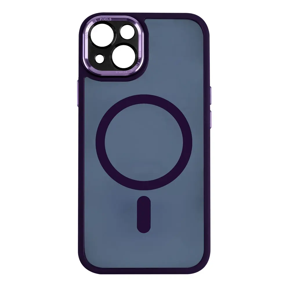Чохол Creative TPU PC Metal Calais MagSafe Apple iPhone 13 Deep Purple