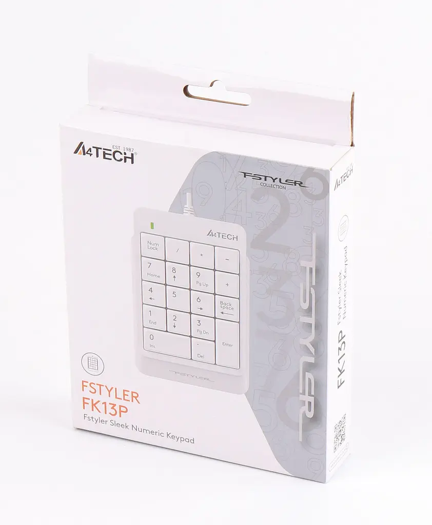 Клавиатура A4Tech Fstyler FK13P USB White (Numpad) (FK13P (White)) - фото 5