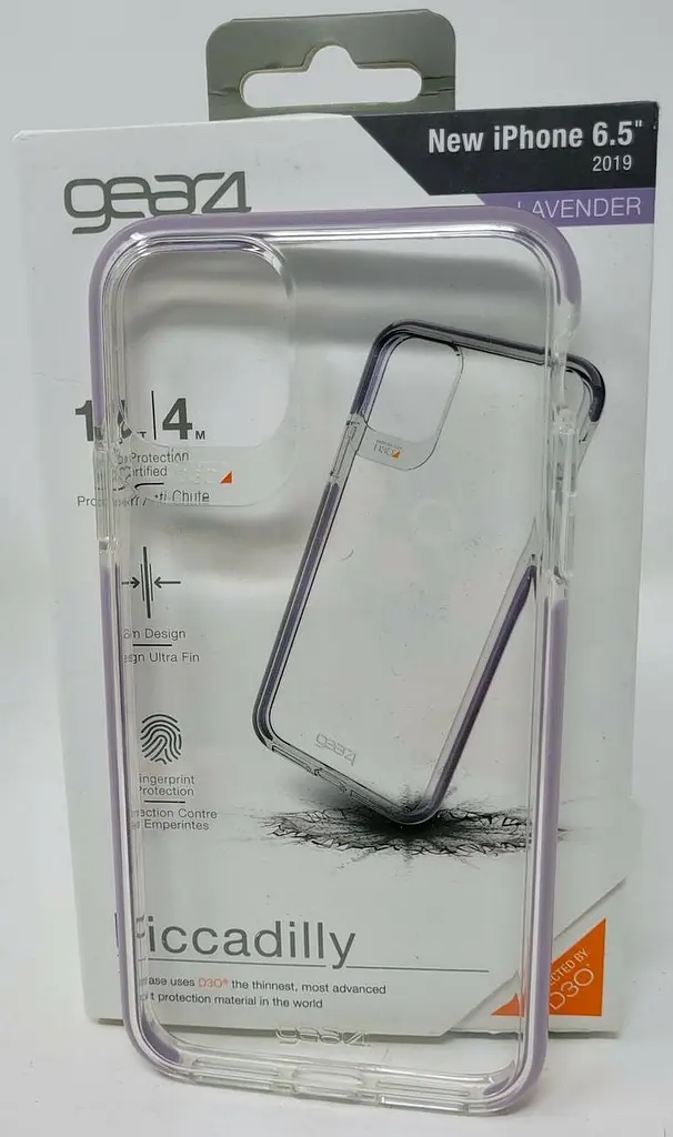 Протиударний прозорий чохол GEAR4 Piccadilly D3O з антимікробним покриттям для iPhone 11 Pro Max (6.5") Violet + Transparent - фото 7