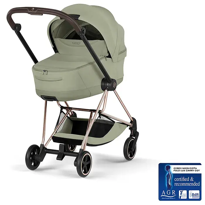 Cybex Mios Style 5.0 коляска 2 в 1 Sage Green шасі Rosegold - фото 2