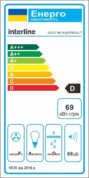 Витяжка Interline GOLF BK A/60/PB/GL/T - фото 13