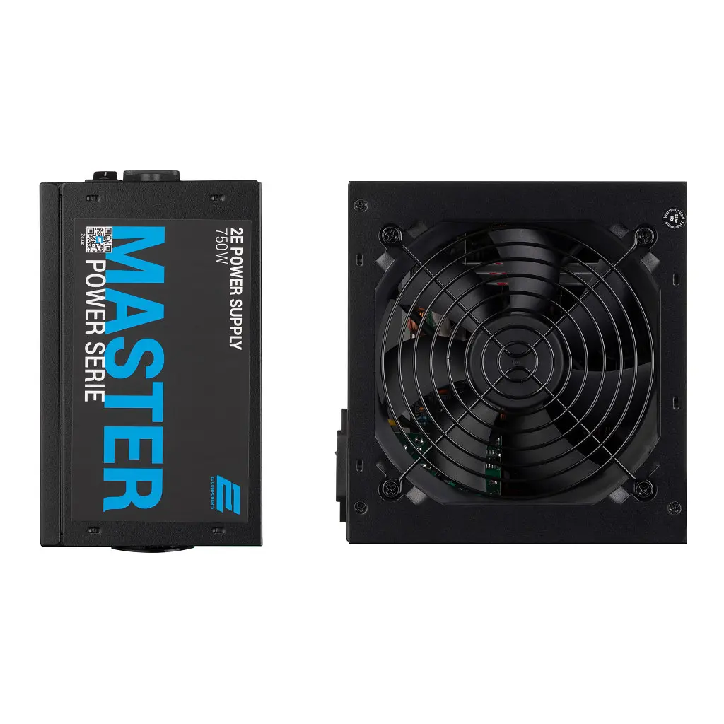 Блок живлення 2E MASTER POWER (750W), >80, 80+ White, 120mm, 1xMB 24pin(20+4), 1xCPU 8pin(4+4), 3xMolex, 5xSATA, (2E-MP750-120APFC) - фото 2