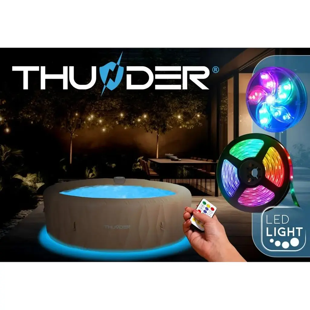 Джакузі-SPA надувне THUNDER LATTE 6-місне сірі меблі з ротанга 4 шт. (LATTE-HALF-GRAY) - фото 6