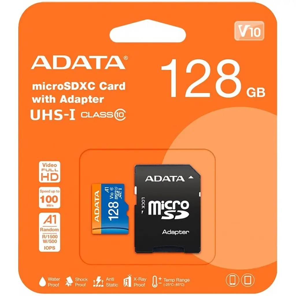 Карта пам'яті ADATA MicroSDXC Premier 128Gb Class 10 UHS-1 A2 + SD адаптер (AUSDX128GUICL10A1-RA1) [162347] - фото 3