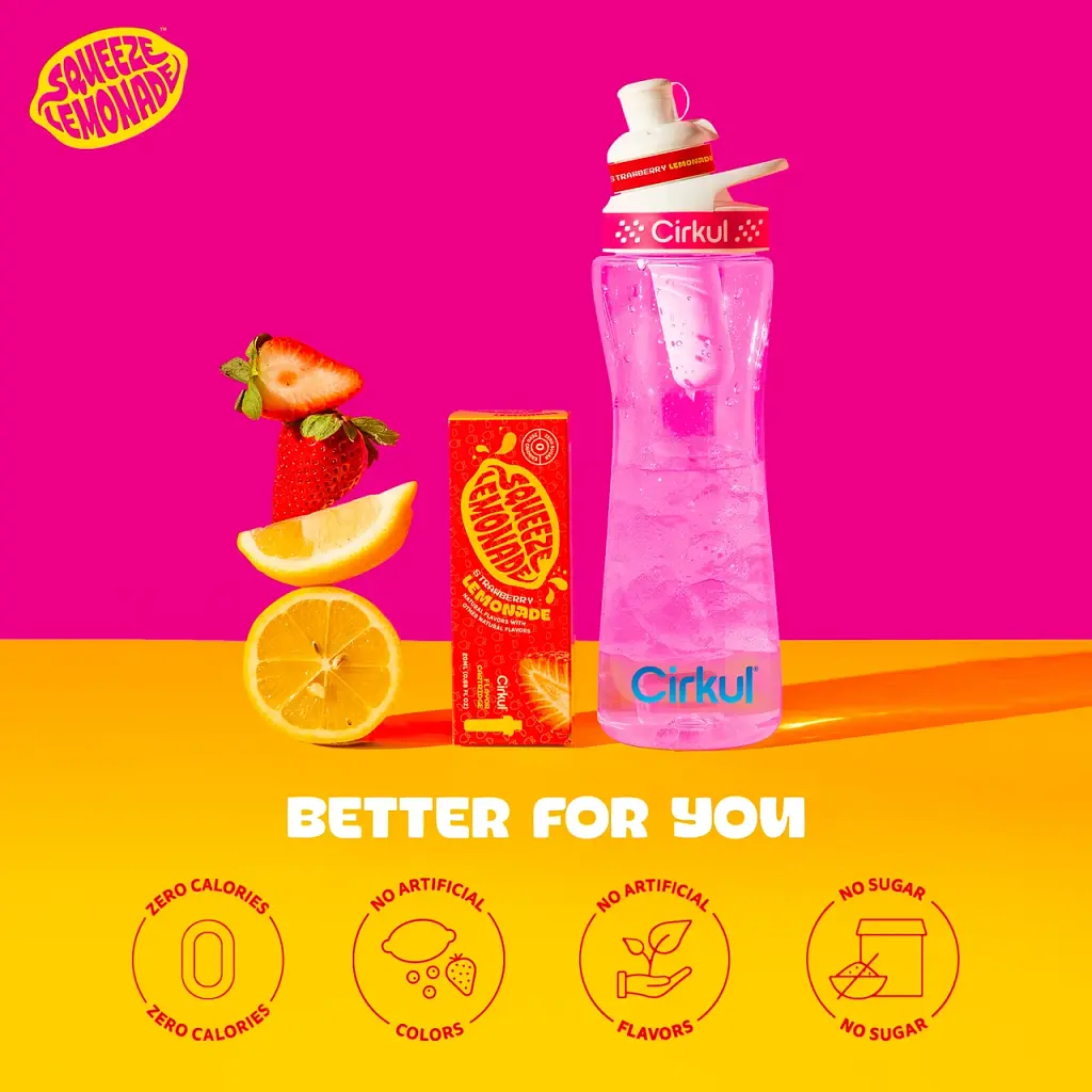 Картридж для напоїв Cirkul Squeeze Lemonade зі смаком полуничного лимонаду 1 шт - фото 6