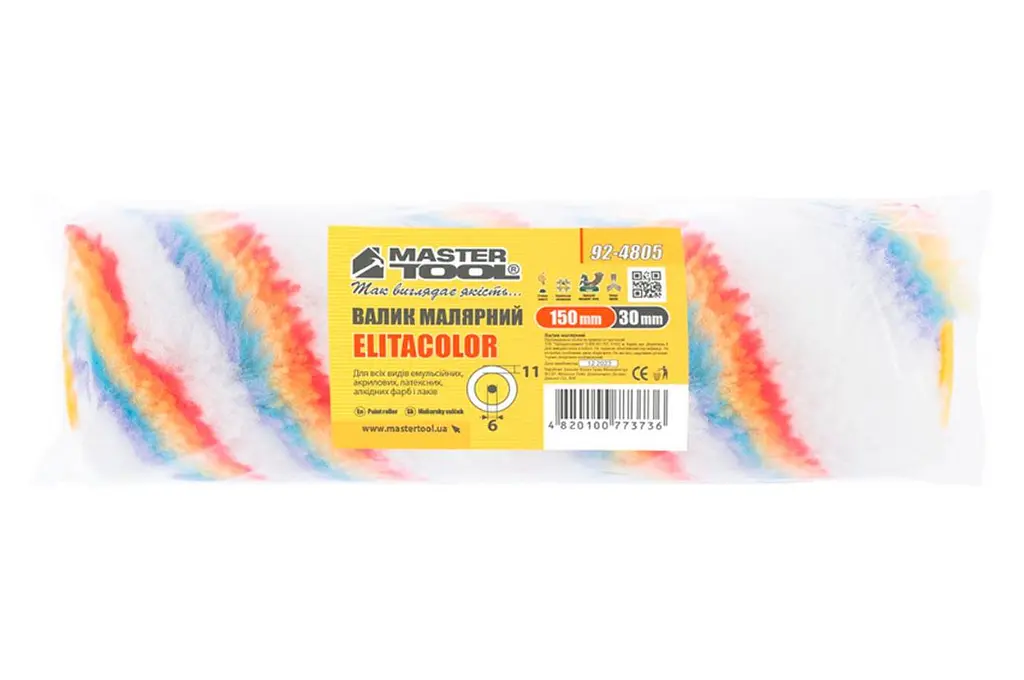 Малярний валик елітаколор Mastertool 6 х 30 х 150 мм (в упаковці 5 шт.) - фото 3