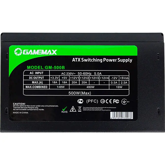 Блок питания GameMax 500W (GM-500B) [93733] - фото 5