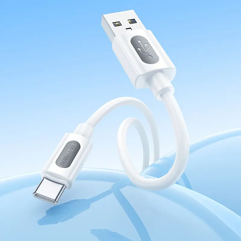 Дата кабель Borofone BX114 Structure USB to Type-C 3A (1m) White - фото 4